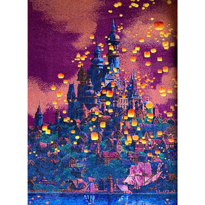 Sky Lantern Castle 30*50CM(Canvas) Full Round Drill Diamond Painting