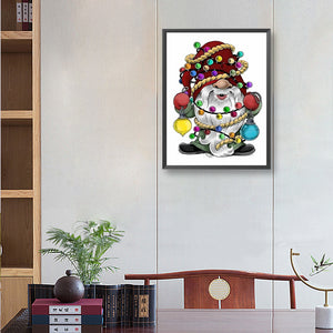Dwarf Holding A Lantern 30*40CM(Canvas) Full Round Drill Diamond Painting