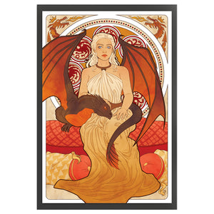 Yishu - Illustrated Girl - 50*75CM 11CT 3 Stamped Cross Stitch