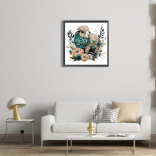 Load image into Gallery viewer, Flowers And Black Sheep 30*30CM(Canvas) Full Round Drill Diamond Painting
