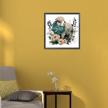 Load image into Gallery viewer, Flowers And Black Sheep 30*30CM(Canvas) Full Round Drill Diamond Painting

