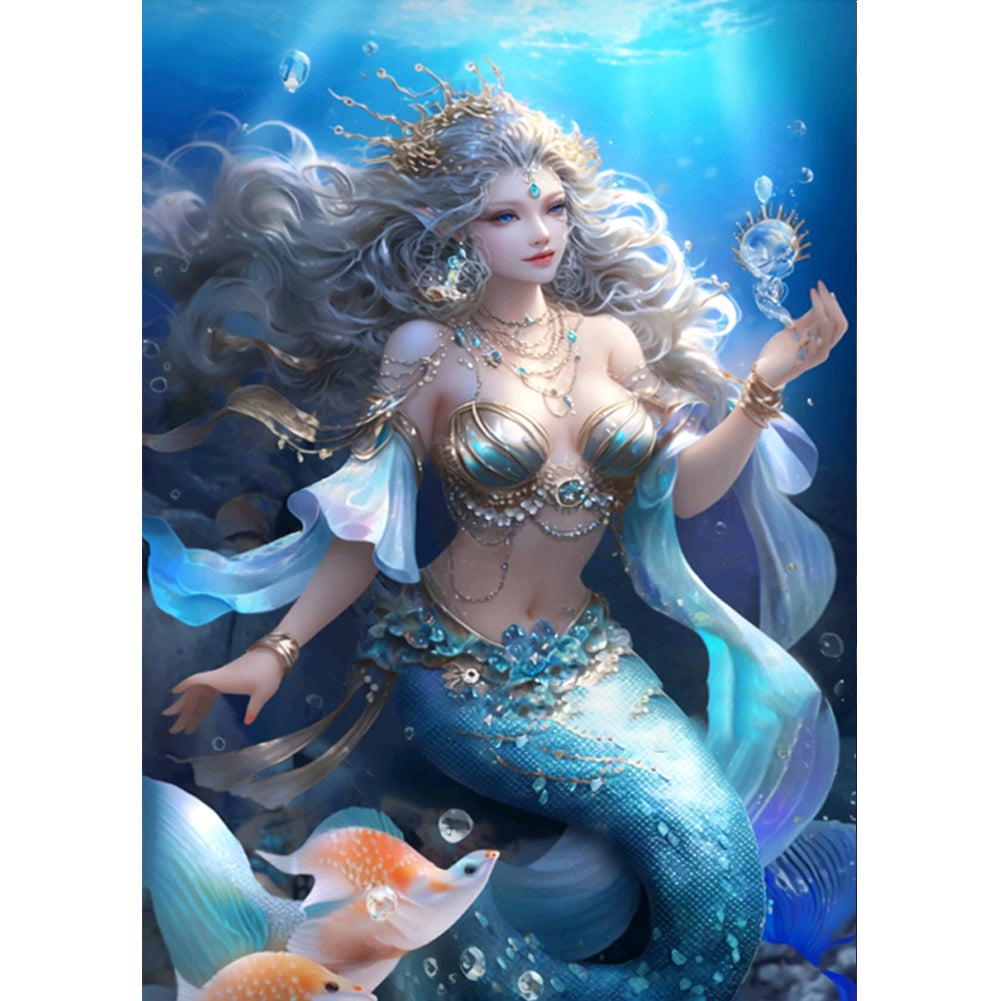 Huancan - Mermaid - 50*70CM 11CT 3 Stamped Cross Stitch