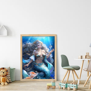 Huancan - Mermaid - 50*70CM 11CT 3 Stamped Cross Stitch