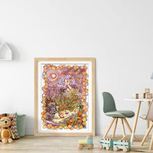 Load image into Gallery viewer, Huancan - Illustrated Girl - 50*75CM 11CT 3 Stamped Cross Stitch

