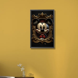 Mickey In The Mirror 30*50CM(Canvas) Full Round Drill Diamond Painting