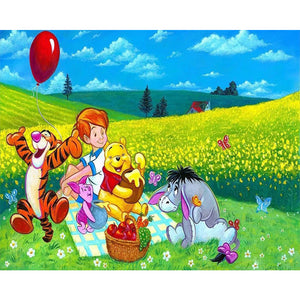 Huancan - Disney Winnie The Pooh - 60*40CM 11CT 3 Stamped Cross Stitch