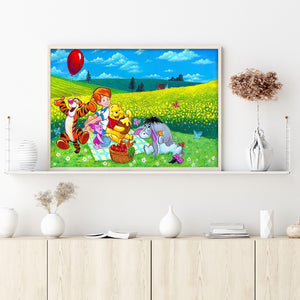 Huancan - Disney Winnie The Pooh - 60*40CM 11CT 3 Stamped Cross Stitch