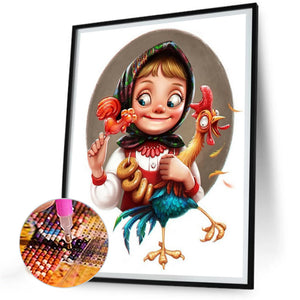 Little Chef 30*40CM(Canvas) Full Round Drill Diamond Painting