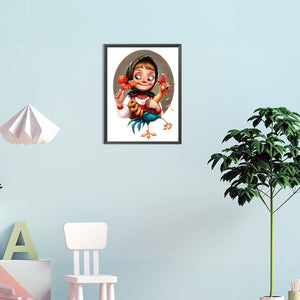 Little Chef 30*40CM(Canvas) Full Round Drill Diamond Painting