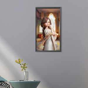 Girl 30*60CM(Canvas) Full Round Drill Diamond Painting