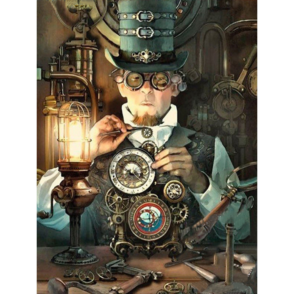 Steampunk 30*40CM(Canvas) Full Round Drill Diamond Painting