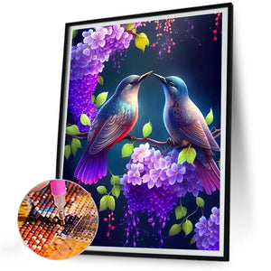 Birdsong And Flowers 30*40CM(Canvas) Full Round Drill Diamond Painting