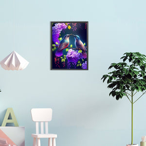 Birdsong And Flowers 30*40CM(Canvas) Full Round Drill Diamond Painting