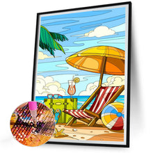 Load image into Gallery viewer, Beach Chair 30*40CM(Canvas) Full Round Drill Diamond Painting
