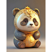 Load image into Gallery viewer, Gold-Rimmed Panda 30*40CM(Canvas) Full Round Drill Diamond Painting
