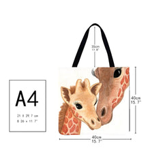 Load image into Gallery viewer, Canvas Bag-Giraffes 40*40CM
