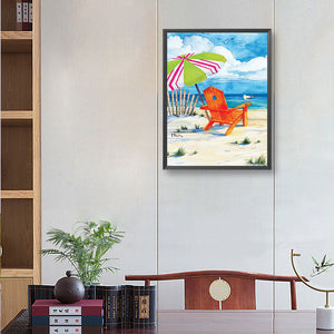 Beach Chair 30*40CM(Canvas) Full Round Drill Diamond Painting