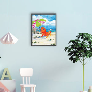 Beach Chair 30*40CM(Canvas) Full Round Drill Diamond Painting