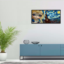 Load image into Gallery viewer, Alice In Wonderland And Van Gogh&#39;S Nighttime Starry Sky Painting 90*40CM(Canvas) Full Round Drill Diamond Painting
