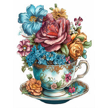 Load image into Gallery viewer, Flowers In A Cup 30*40CM(Canvas) Full Round Drill Diamond Painting
