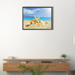 Seashells On The Beach 40*30CM(Canvas) Full Round Drill Diamond Painting
