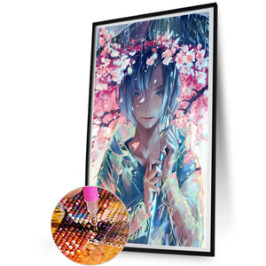 Cartoon Girl 30*50CM(Canvas) Full Round Drill Diamond Painting