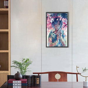 Cartoon Girl 30*50CM(Canvas) Full Round Drill Diamond Painting