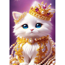 Load image into Gallery viewer, Cat With Pearl Necklace 30*40CM(Canvas) Full Round Drill Diamond Painting
