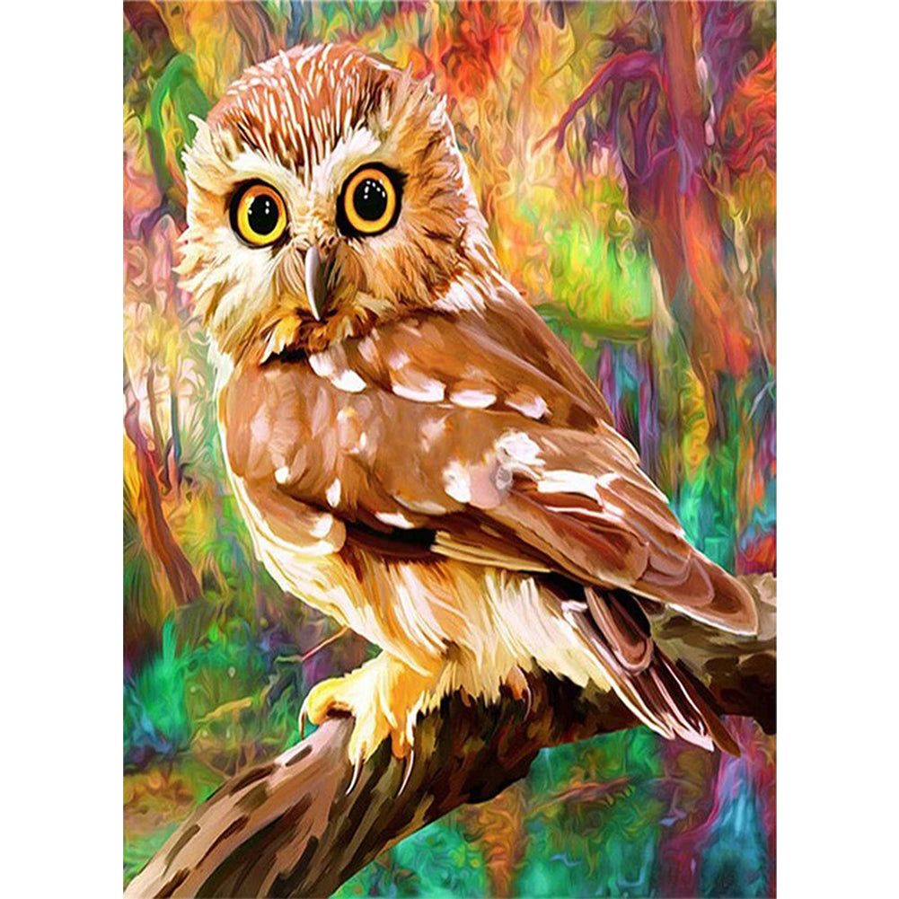 Huancan - Owl - 35*45CM 11CT 3 Stamped Cross Stitch