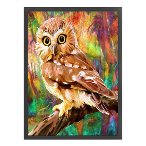 Huancan - Owl - 35*45CM 11CT 3 Stamped Cross Stitch