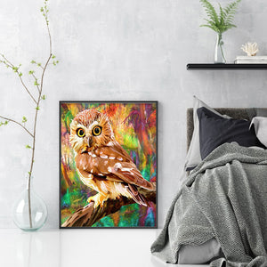 Huancan - Owl - 35*45CM 11CT 3 Stamped Cross Stitch