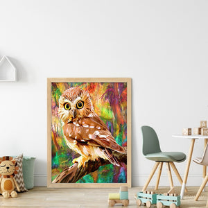 Huancan - Owl - 35*45CM 11CT 3 Stamped Cross Stitch