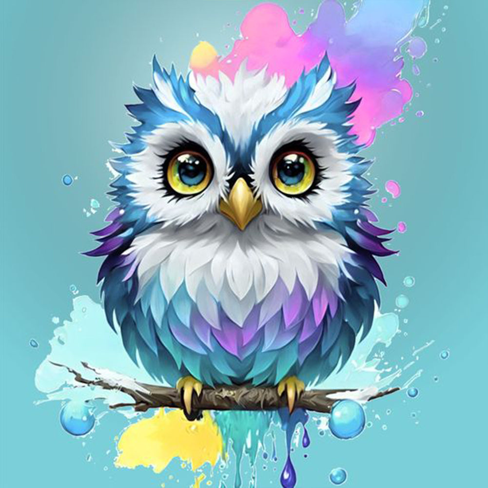 Owl Painted 30*30CM(Canvas) Full Round Drill Diamond Painting