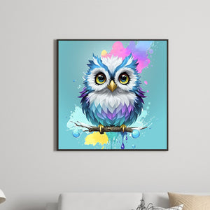 Owl Painted 30*30CM(Canvas) Full Round Drill Diamond Painting