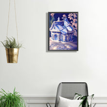 Load image into Gallery viewer, Blue Butterfly House 30*40CM(Picture) Full Square Drill Diamond Painting

