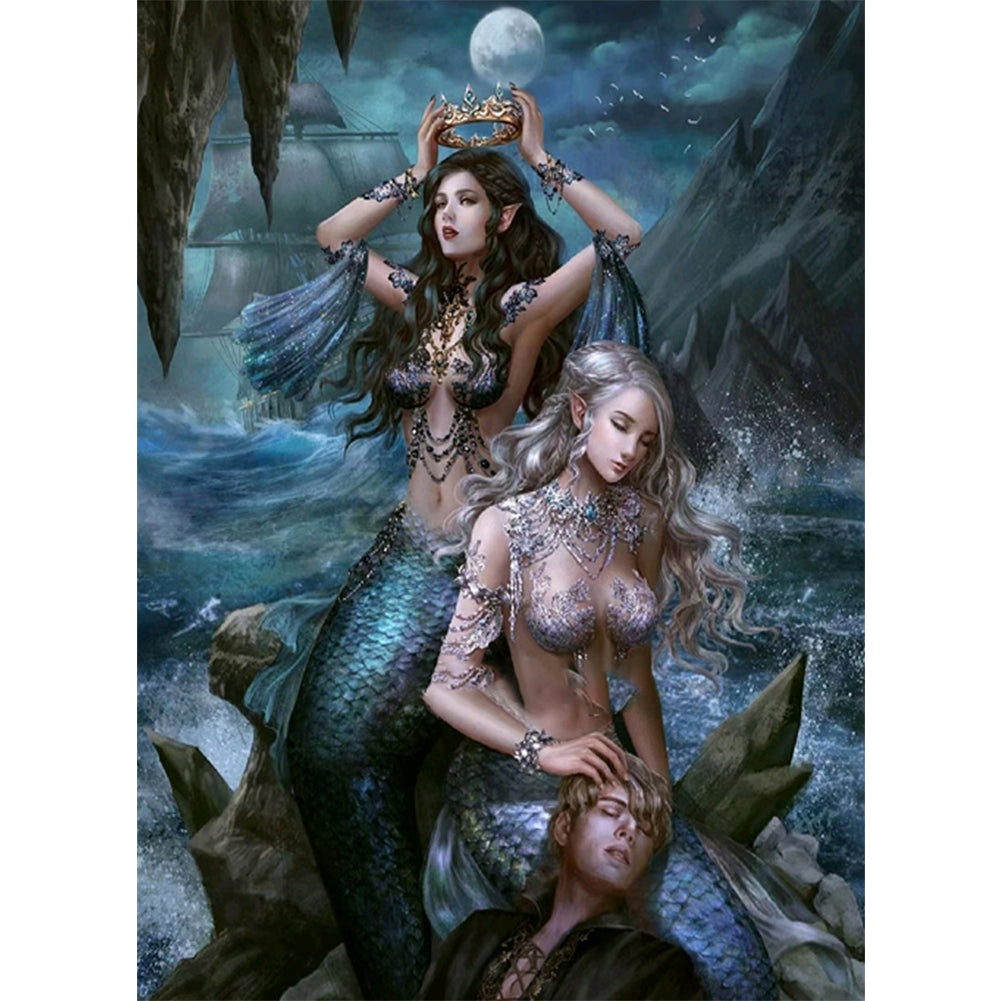 Yishu - Mermaid - 50*65CM 11CT 3 Stamped Cross Stitch