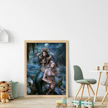 Load image into Gallery viewer, Yishu - Mermaid - 50*65CM 11CT 3 Stamped Cross Stitch
