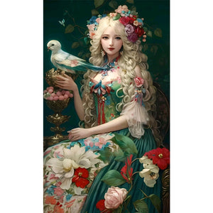 Yishu - Classic Blonde Beauty - 50*85CM 11CT 3 Stamped Cross Stitch