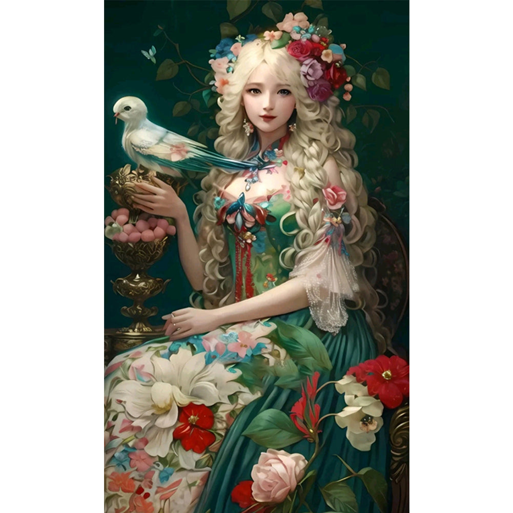 Yishu - Classic Blonde Beauty - 50*85CM 11CT 3 Stamped Cross Stitch
