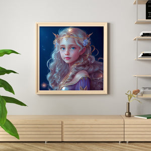 Yishu - Big-Eyed Doll - 50*50CM 11CT 3 Stamped Cross Stitch