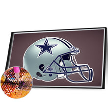 Load image into Gallery viewer, Dallas Cowboys Helmet 45*30CM(Canvas) Full Round Drill Diamond Painting
