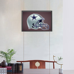 Dallas Cowboys Helmet 45*30CM(Canvas) Full Round Drill Diamond Painting