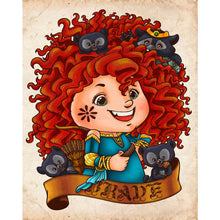 Load image into Gallery viewer, Yishu - Disney Princess Merida - 40*53CM 11CT 3 Stamped Cross Stitch
