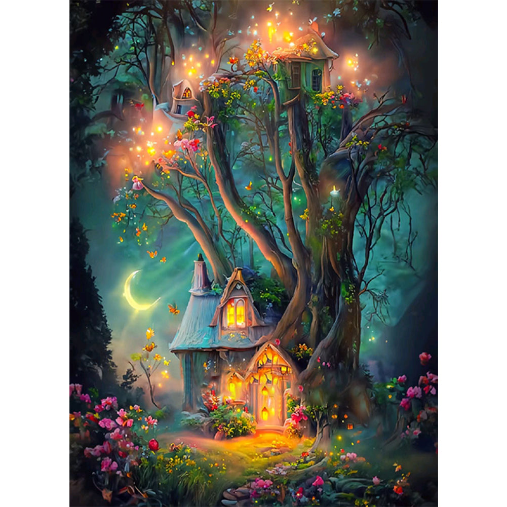 Huancan - Dream Cottage - 50*65CM 16CT 2 Stamped Cross Stitch