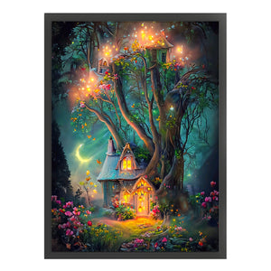 Huancan - Dream Cottage - 50*65CM 16CT 2 Stamped Cross Stitch