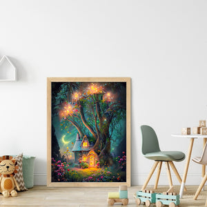 Huancan - Dream Cottage - 50*65CM 16CT 2 Stamped Cross Stitch