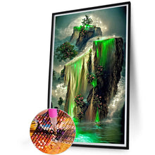 Load image into Gallery viewer, Dreamlike Green Waterfall 40*60CM(Canvas) Full Round Drill Diamond Painting
