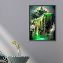 Load image into Gallery viewer, Dreamlike Green Waterfall 40*60CM(Canvas) Full Round Drill Diamond Painting
