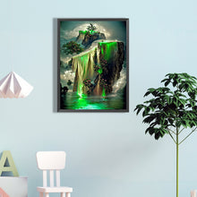Load image into Gallery viewer, Dreamlike Green Waterfall 40*60CM(Canvas) Full Round Drill Diamond Painting
