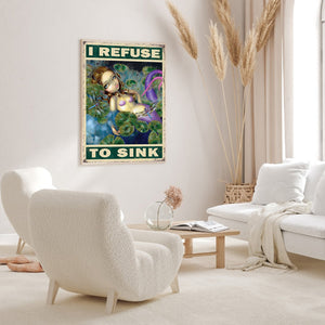 Mermaid Girl Poster 40*50CM(Canvas) Full Round Drill Diamond Painting